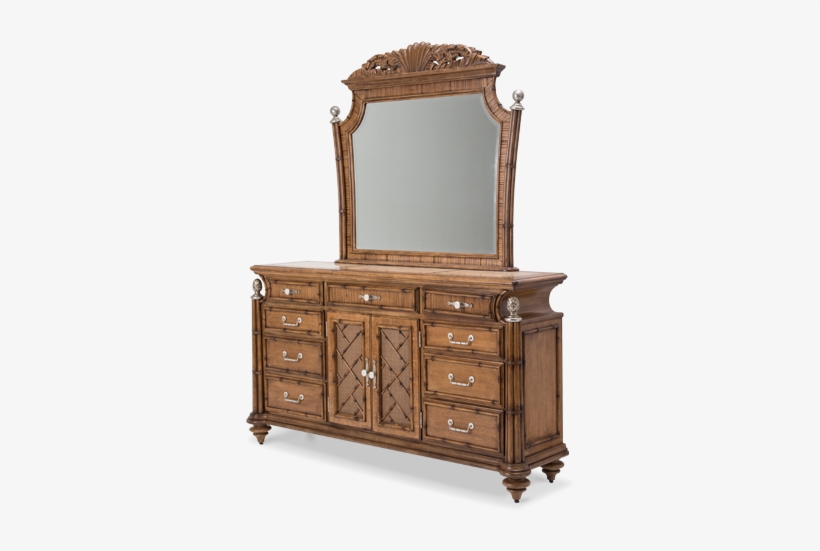 Amini Excursions Dresser W/mirror 2pc Caramel Cashmere - Aico Excursions Chest By Michael Amini, transparent png