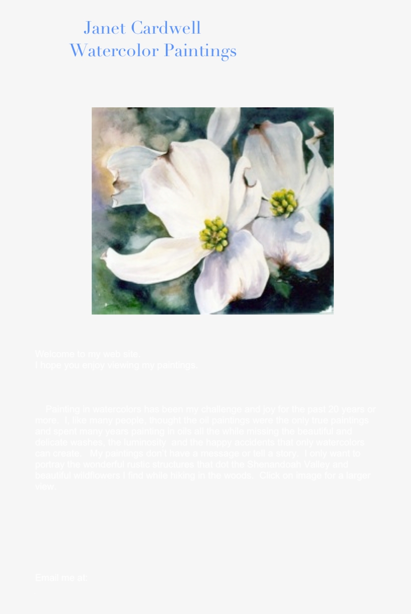 Janet Cardwell Watercolor Paintings ￼ Welcome To My - Watercolor Painting, transparent png