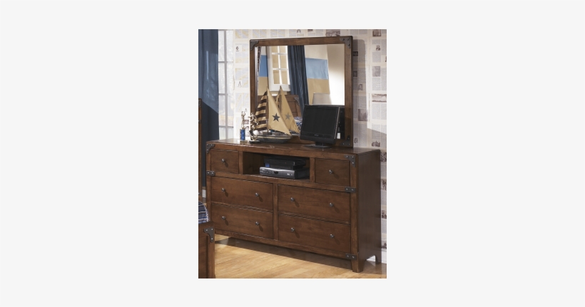Delburne Dresser & Mirror - Signature Design By Ashley Delburne Dresser And Mirror, transparent png