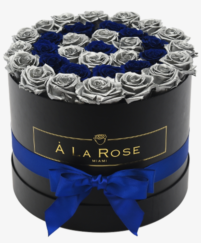 Orb Grand Blue And Silver Rows Roses - Silver, transparent png