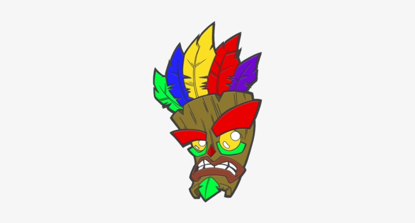 Crash Aku Aku Mask Pin Badge - Aku Aku, transparent png