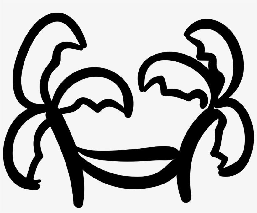 Palm Trees With A Hammock Comments - Tropical Beach Outline Transparent, transparent png