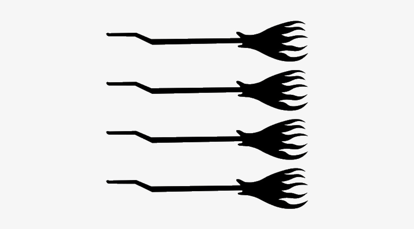 Witches Brooms 4 1/2" X 4 1/2" Reflective Vinyl Decal - Silhouette, transparent png