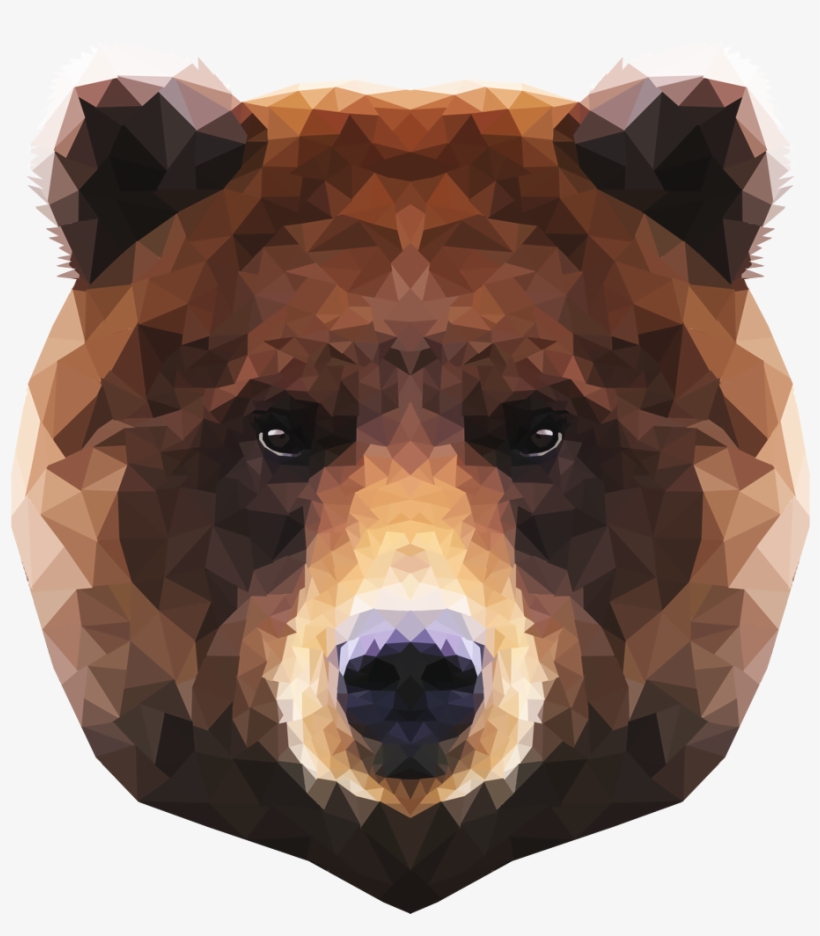 Low Poly Bear Png, transparent png