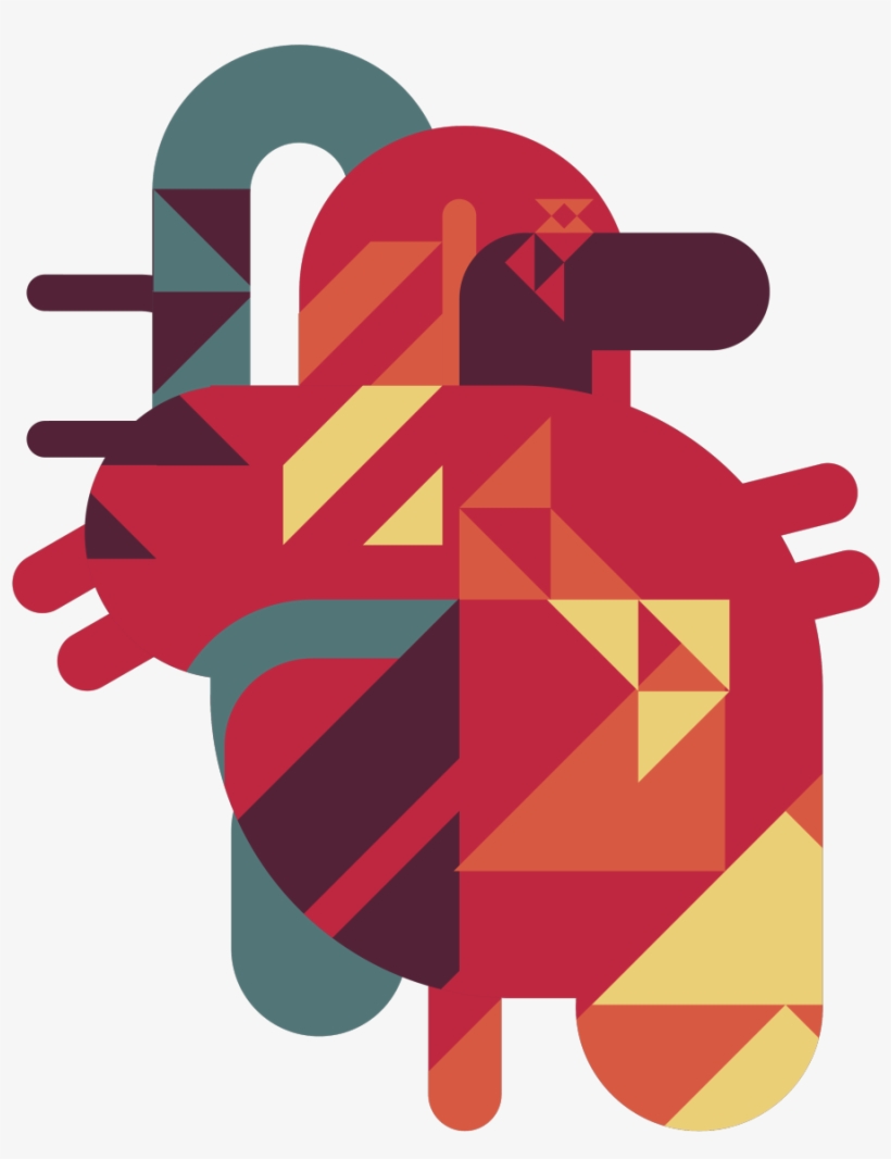 Graphic Design Illustration Heart Human Heart Geometric - Illustration, transparent png