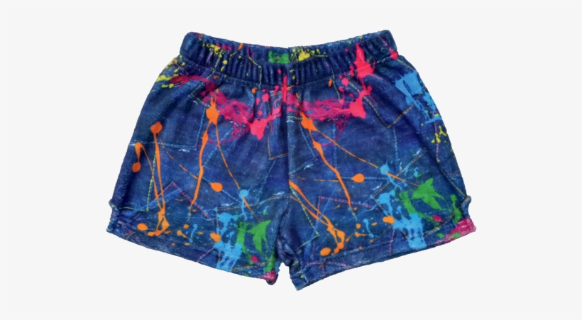 Paint Splatter Denim Plush Shorts - Https, transparent png