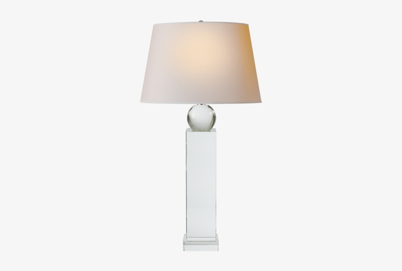 Geometric Tall Table Lamp In Crystal With Natural Paper - Light Fixture, transparent png
