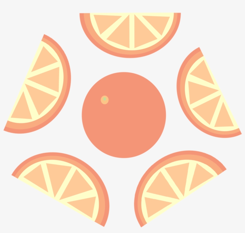 Minimalist Triangle Orangle Slices Graphic Design Illustration - Circle, transparent png