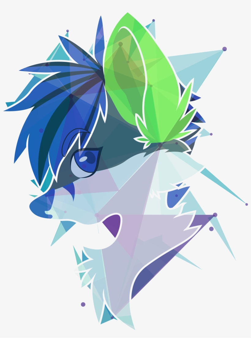 Geometric Kiwi Fox - Fox, transparent png
