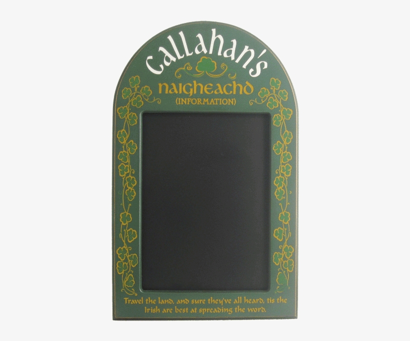 Personalized Irish Chalkboard - Circle, transparent png