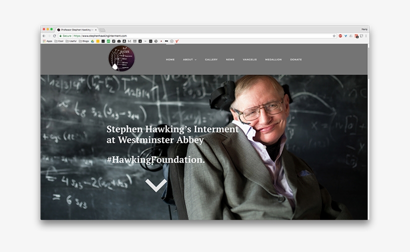 At Professor Hawking's Interment At Westminster Abbey, - Stephen Hawking 1942 2018, transparent png
