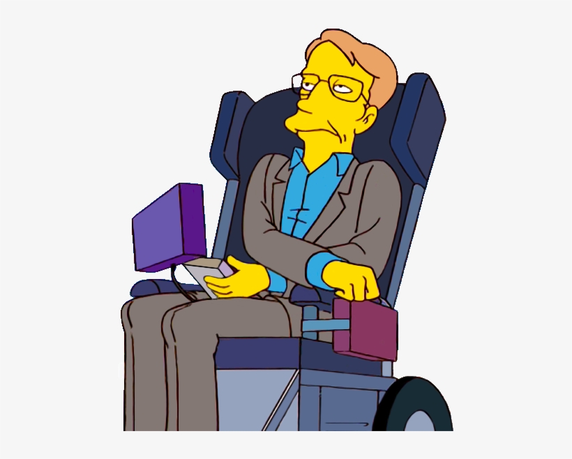 Stephen Hawking - Png - Stephen Hawking Simpsons Png, transparent png