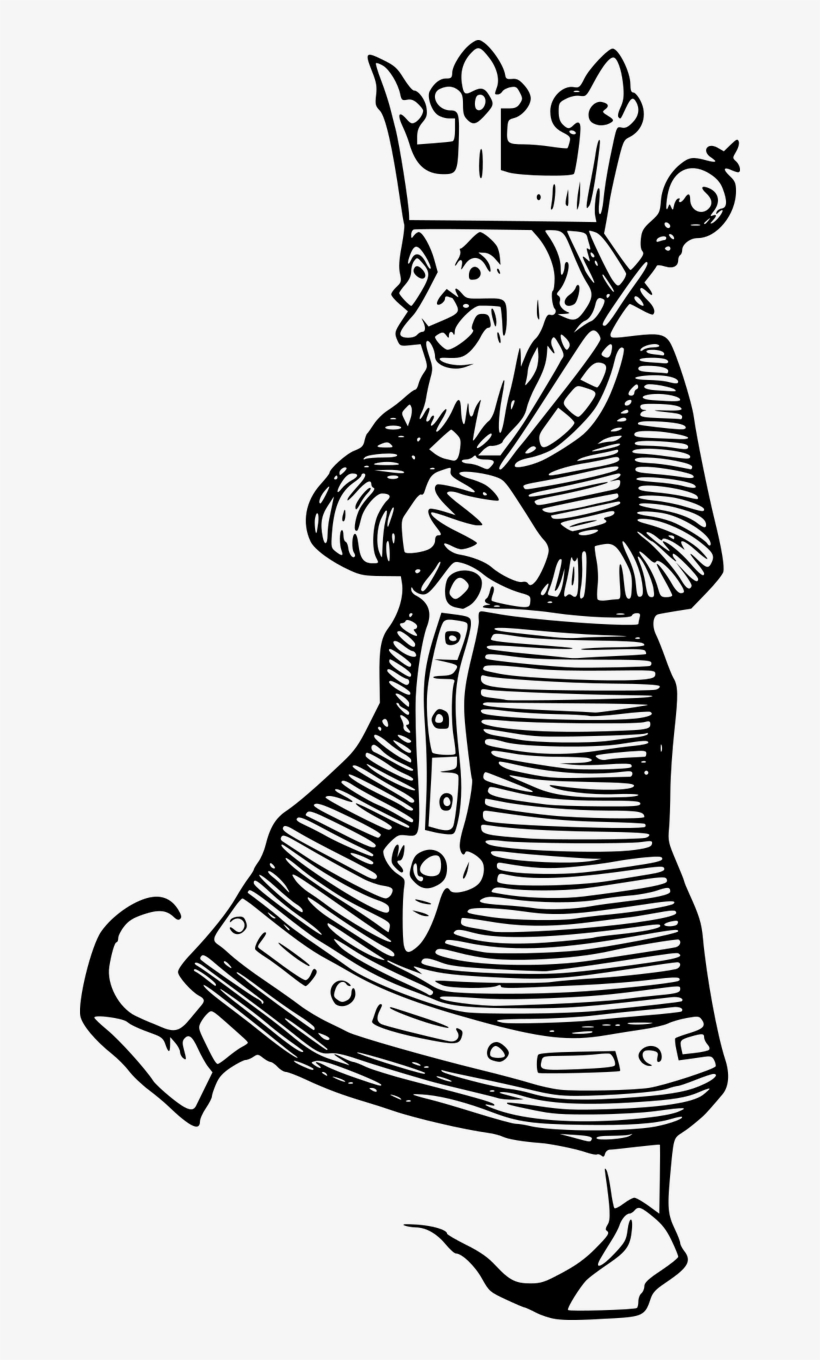 King,marcher,old Roi, - King Black And White Clip Art, transparent png