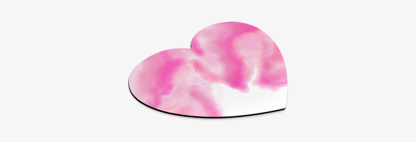 Pink Watercolor Abstract Art Heart-shaped Mousepad - Abstract Art, transparent png