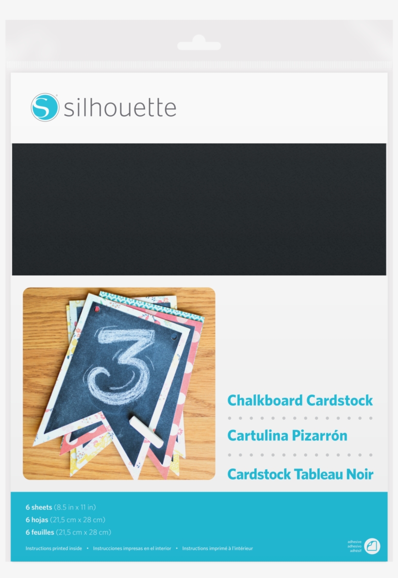 Silhouette - Adhesive-backed Chalkboard Cardstock, transparent png