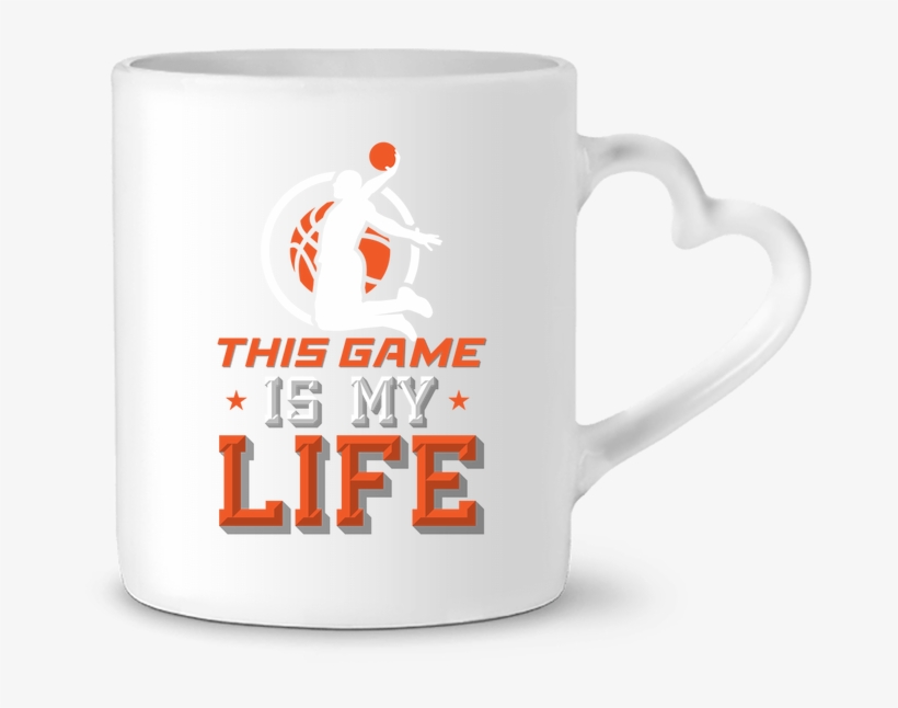 Mug Heart Basketball Life By Original T-shirt - Mug, transparent png