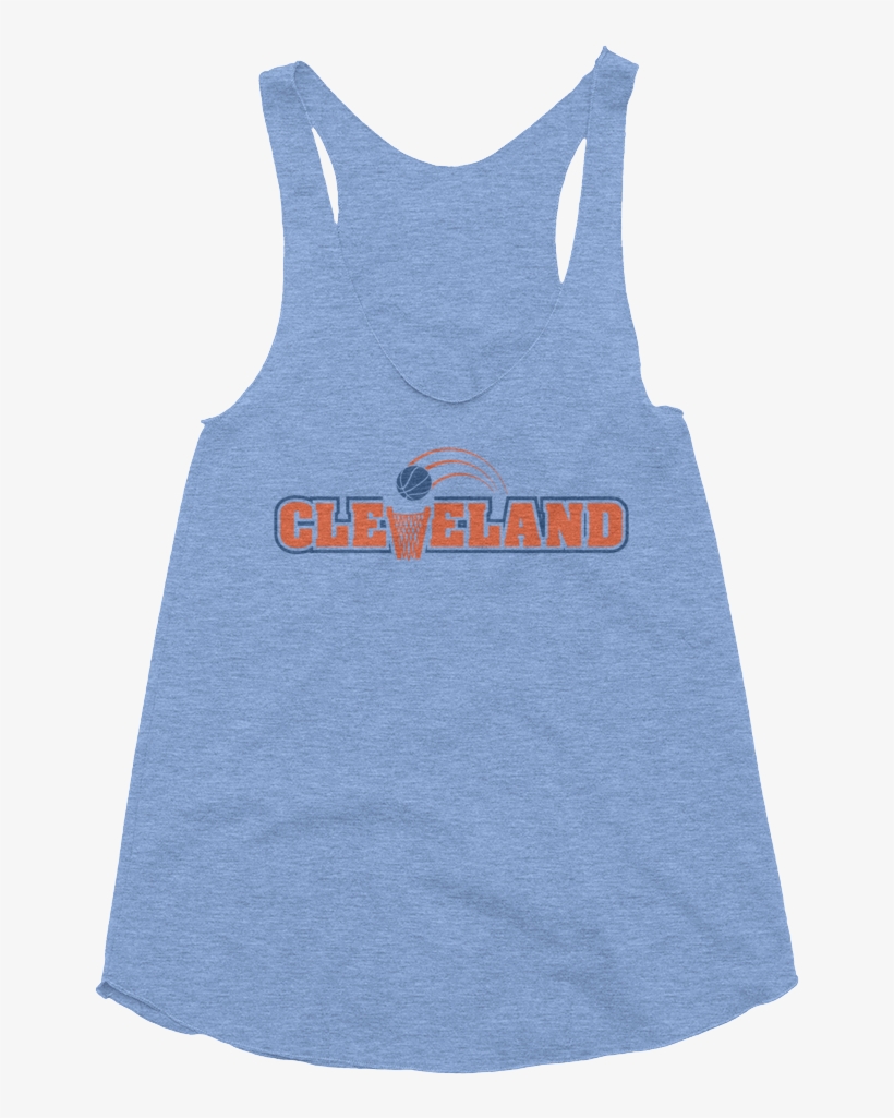 Cleveland Basketball Throwback - Yaaas In Blue Racerback Pole Fitness Tank - Black, transparent png