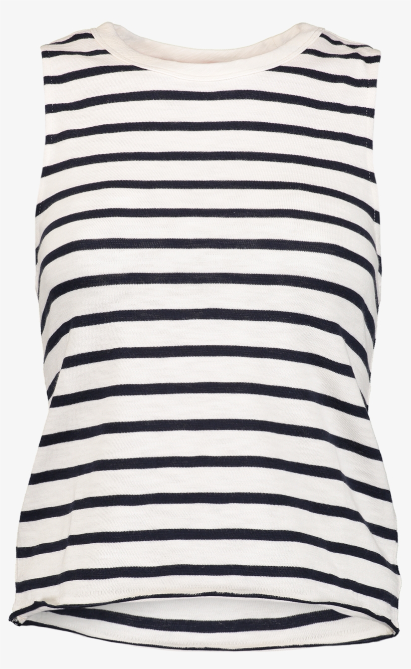 Halsey Stripe Tank White/navy - Striped Tank, transparent png