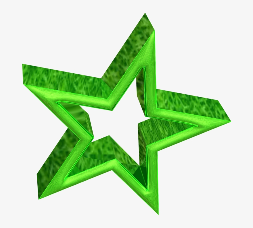 3d Green Star - Green Star 3d, transparent png
