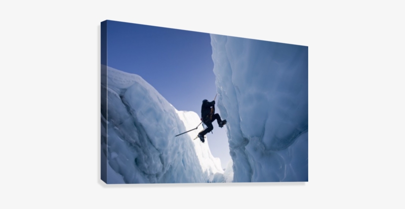 Ice Climber Ascending Out Of Crevasse On Matanuska - Alaska, transparent png