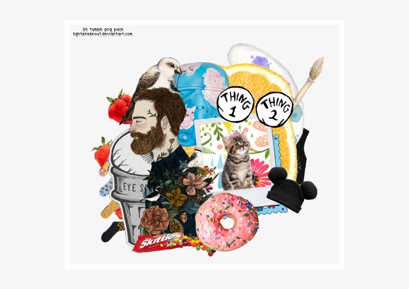 Tumblr Png Collage - Donut Care Samsung Galaxy J7 2016 / Sm-j710 Case, transparent png