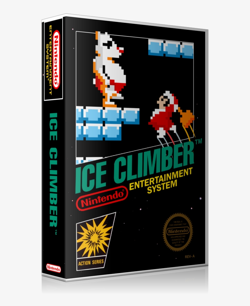 Nes Ice Climber Retail Game Cover To Fit A Ugc Style - Nes Ice Climber, transparent png