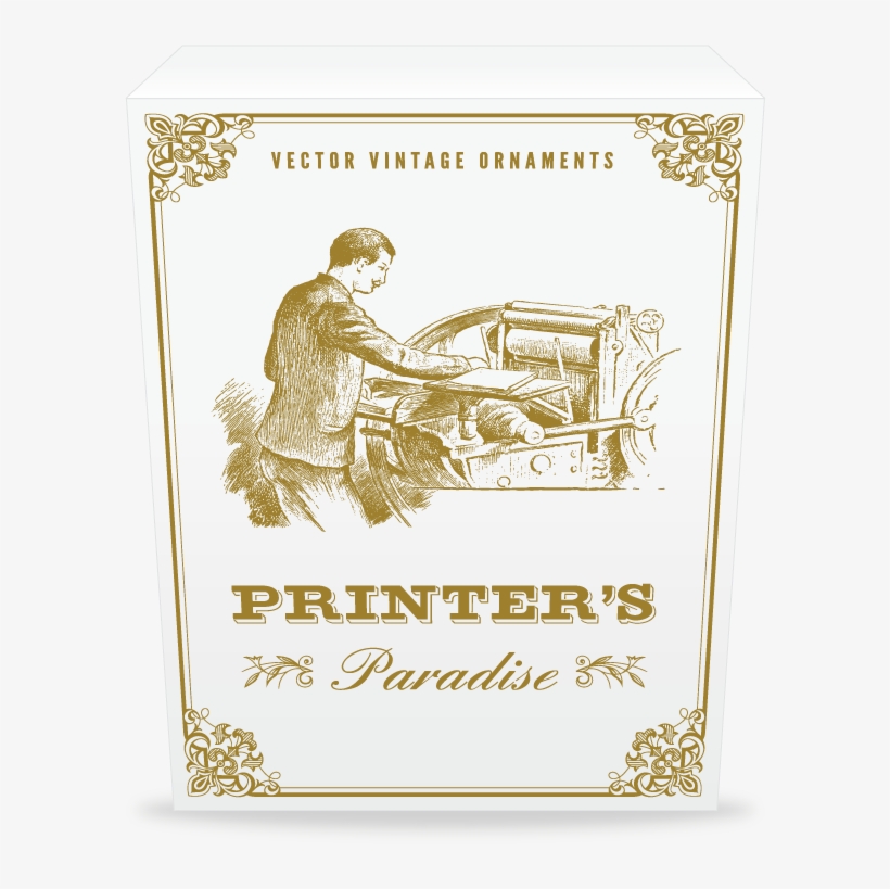 Printers Paradise - Vintage Printer Vector, transparent png