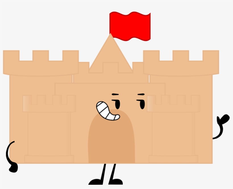 Sand Castle New Pose - Bfdi Castle, transparent png