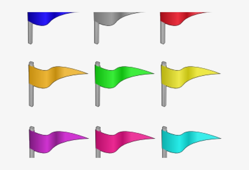 Colored Flags, transparent png