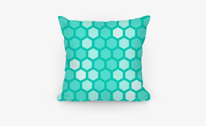 Large Teal Geometric Honeycomb Pattern Pillow - Hexagon2 Black Marble & Bron Note Cards (pk Of, transparent png