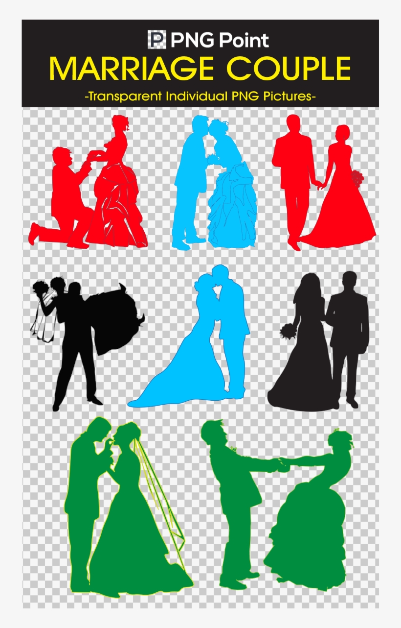 Silhouettes Images, Icons And Clip Arts Of Different - Personalized Custom Just Married Couple 14 Oz White, transparent png