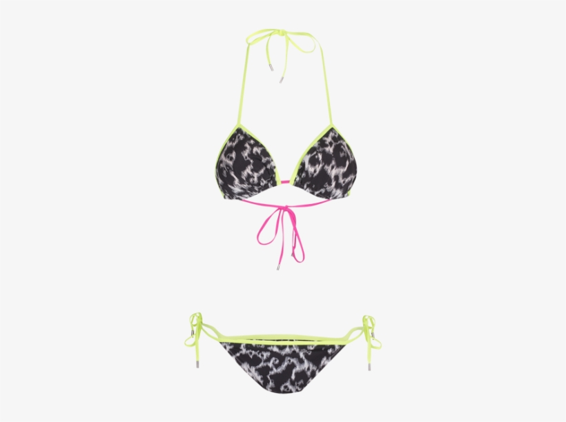 Leopard Triangle Bikini - Lingerie Top, transparent png