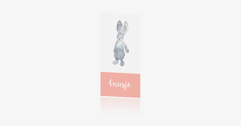Nl Lief Geboortekaartje Met Watercolor Knuffelkonijn - Watercolor Painting, transparent png
