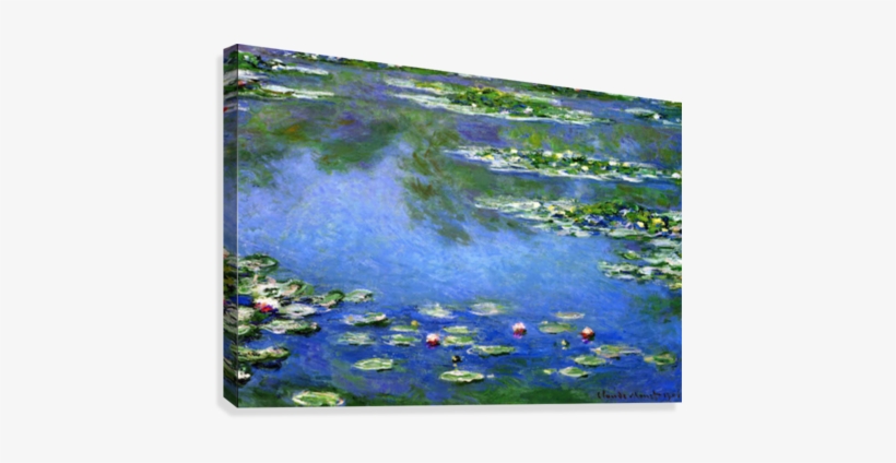Water Lilies By Monet Canvas Print - Claude Monet Water Lilies, transparent png