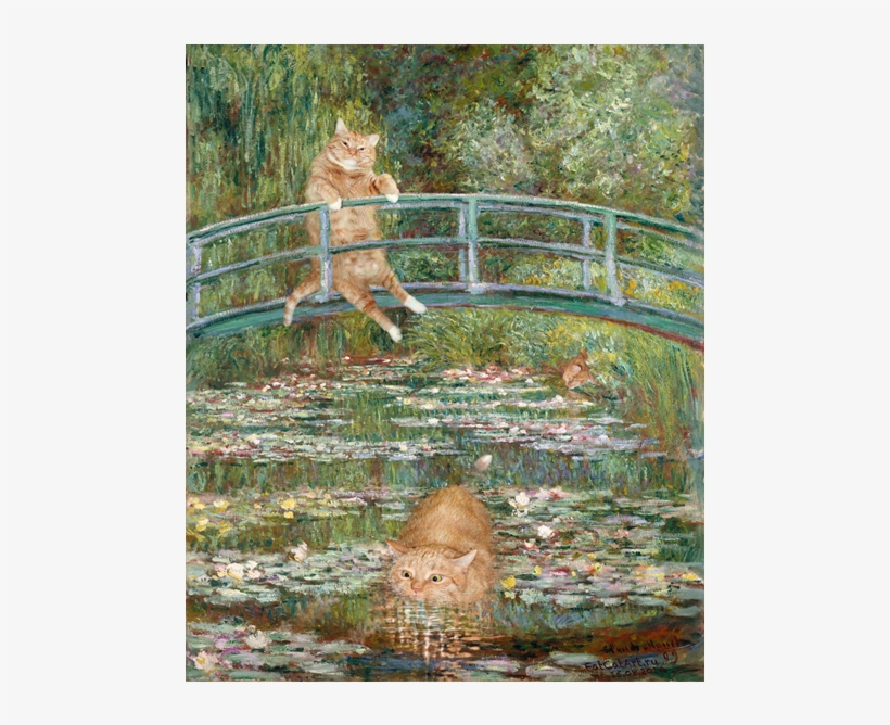 Claude Monet, Bathing In A Pond Of Water Lilies - Claude Monet Water Lily Pond Original, transparent png