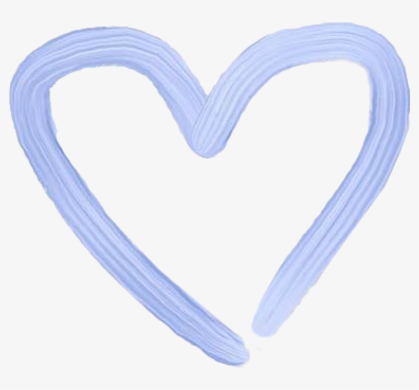Blue Heart Tint Paint Aesthetic Coração Draw - Aesthetic Heart Blue Transparent, transparent png