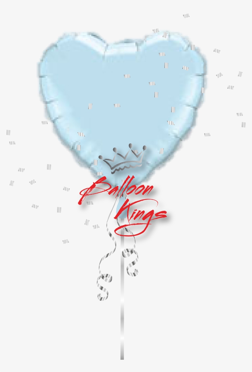 Pearl Light Blue Heart - 10 X Pearl Light Blue 18" Qualatex Foil Heart Shaped, transparent png
