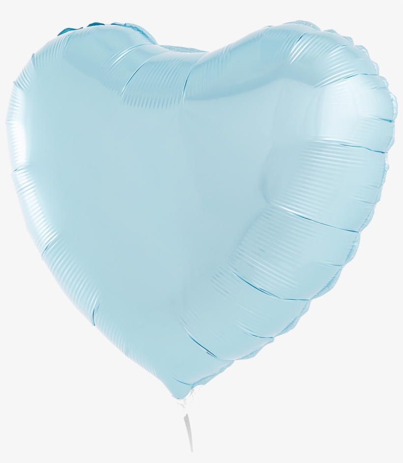 Pale Blue Heart Foil Heart - Blue Heart Foil, transparent png