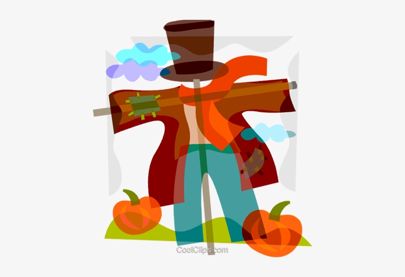 Scarecrow Royalty Free Vector Clip Art Illustration - Free French Seasons Worksheets, transparent png