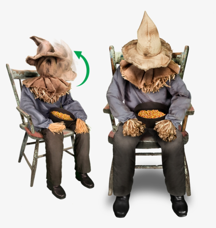 Halloween Splendi Halloween Scarecrow Prop Tekky Toys - Spirit Halloween Sitting Scarecrow, transparent png