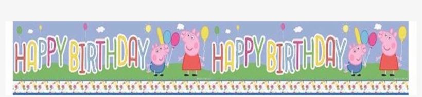 Homeparty Themespeppa Pig Party - Peppa Pig Foil Banner, transparent png