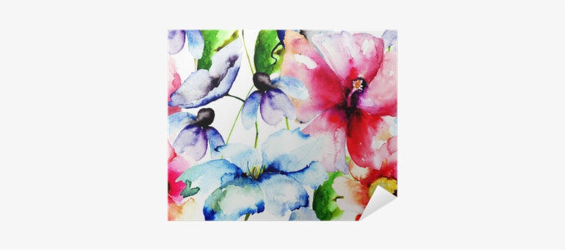 Beautiful Flowers, Watercolor Painting Poster • Pixers® - Sketch Journal: Dog Yoga (sun Salutation/red) 6x9 -, transparent png