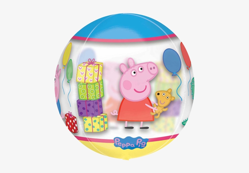 16" Peppa Pig Clear Orbz Foil Balloon - 16" Orbz Jumbo Peppa Pig Balloon Packaged - Mylar Balloons, transparent png