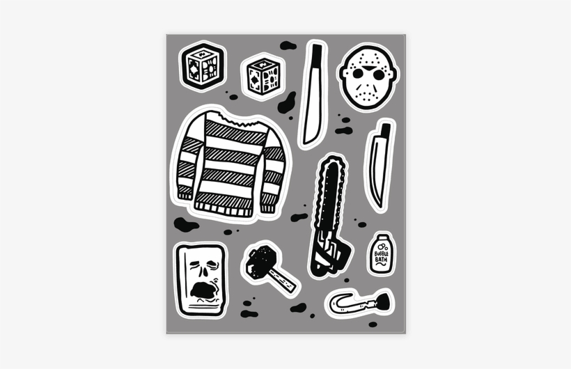 Slasher Slumber Party Horror Sticker/decal Sheet - Sticker, transparent png