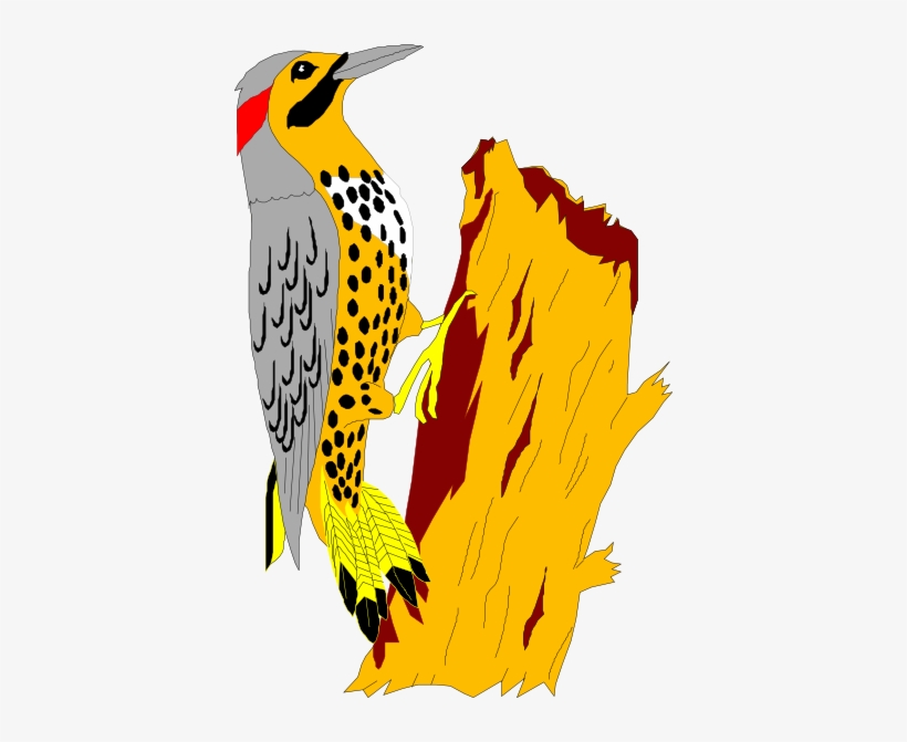 Yellowhammer On A Stump Svg Clip Arts 396 X 591 Px, transparent png