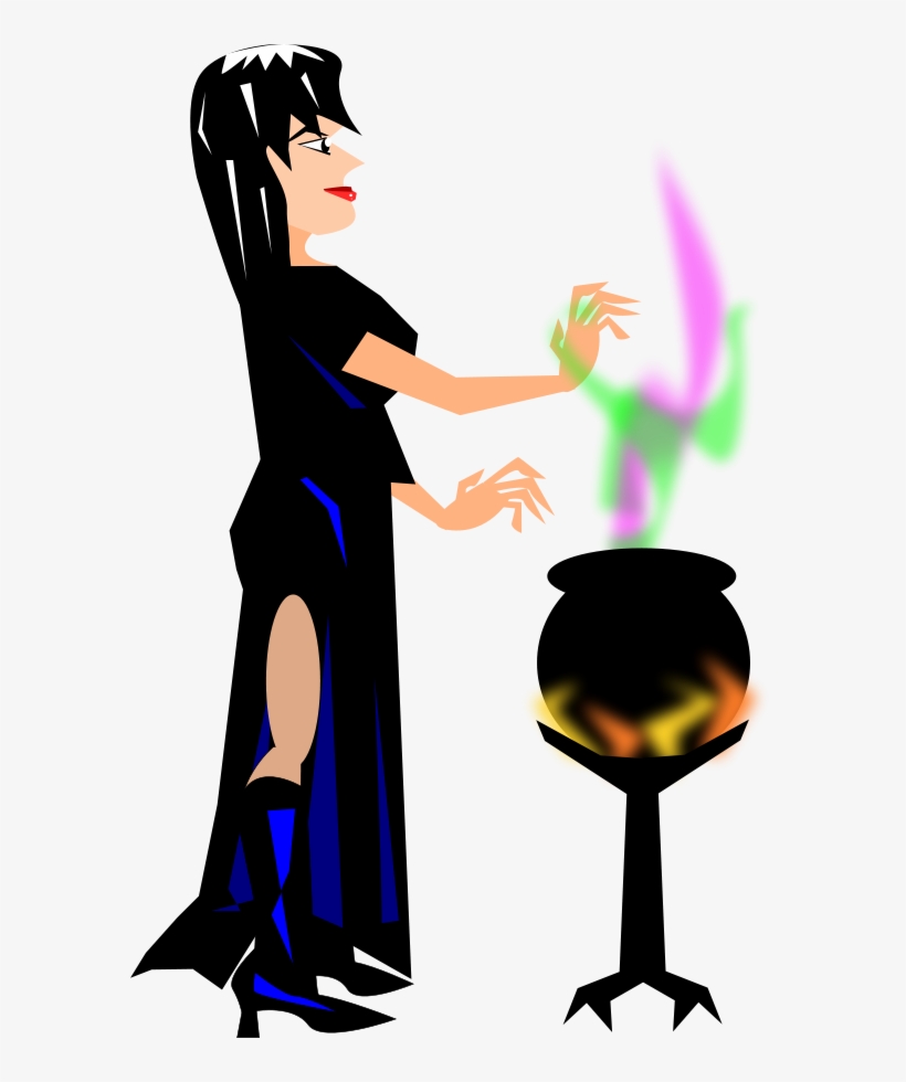 How To Set Use Witch With Cauldron Clipart, transparent png