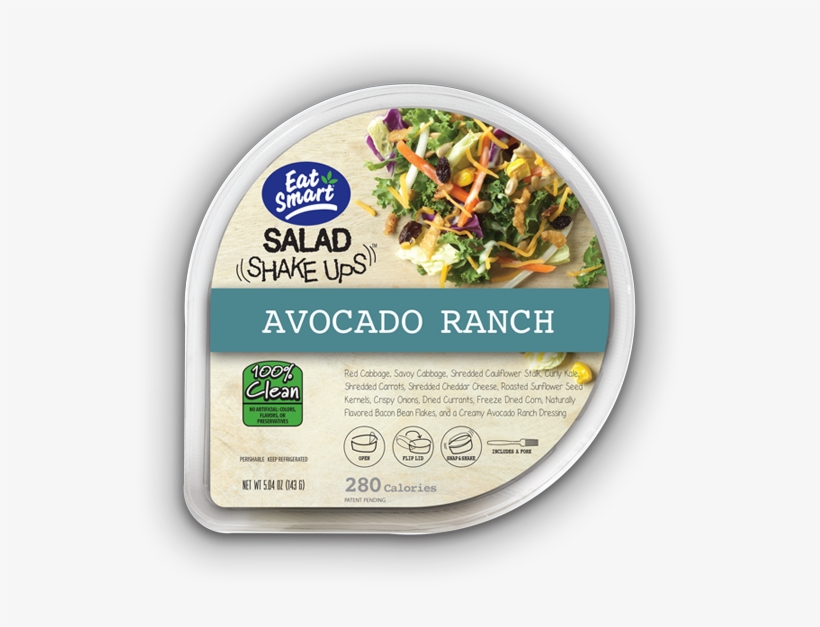 Avacado Ranch - Eat Smart Salad Shake Ups, transparent png