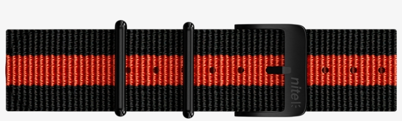 22mm Webbing Strap Black With Red Stripe & Black Buckle - Cinghia Per Borse (30 Mm) Nero, transparent png
