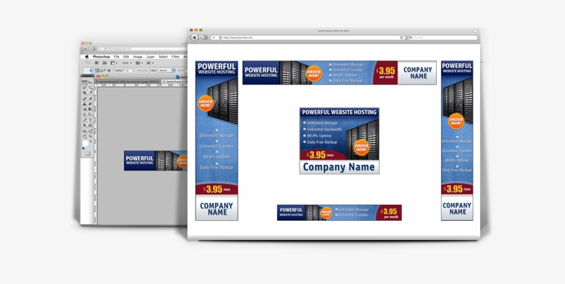 Banner Template - Retro - Set Banner Psd, transparent png