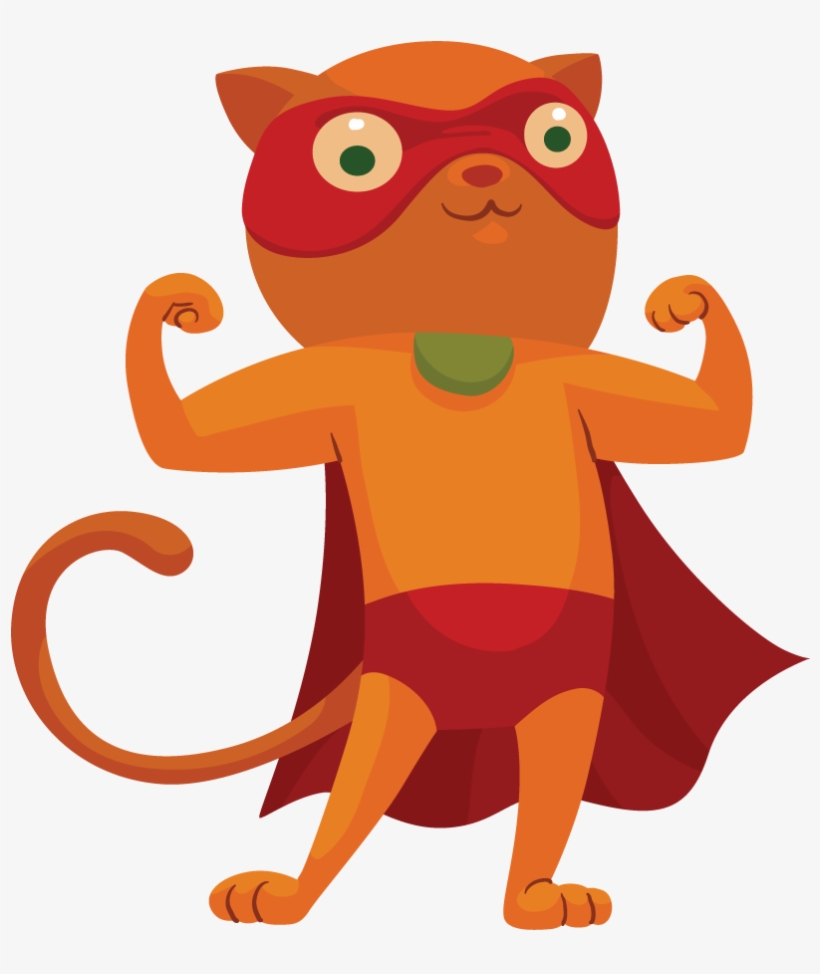Clipart - Cat Superhero Clip Art, transparent png